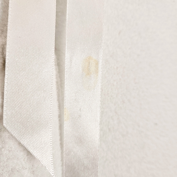 JLO Cream White Terry Hooded Robe Top & Pants w/ Satin Sports Stripe Size Large - Picture 11 of 14